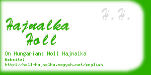 hajnalka holl business card